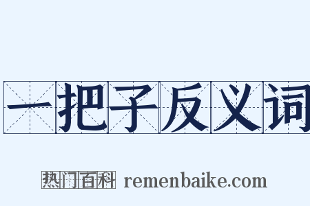 一把子反义词是什么意思的图片